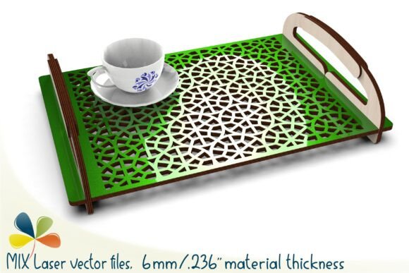 Download Ramadan Tray Laser Cut Arabic Design - Arabic Collection