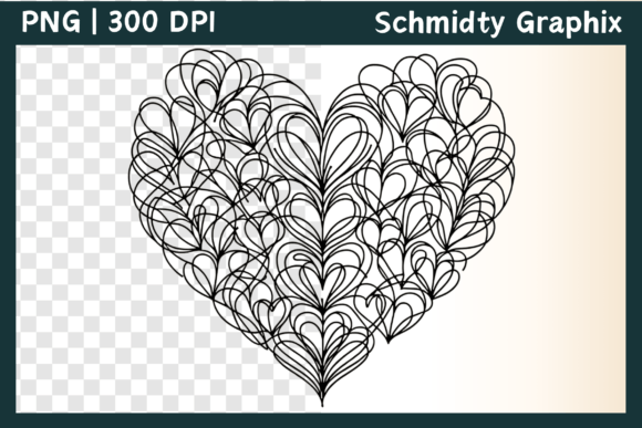 Download Abstract Intricate Heart Line Art PNG - Intricate Collection
