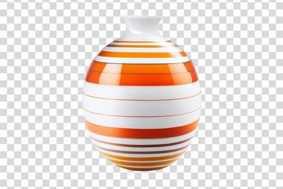 Download #105 Orange Vase Isolated Element - Isolated Collection